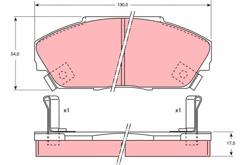 Handler.Part Brake pad set, disc brake TRW GDB733 1