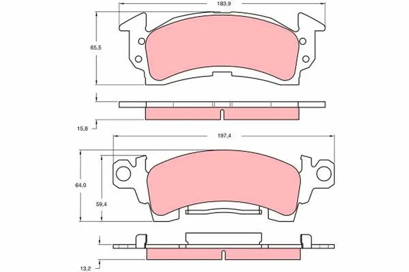 Handler.Part Brake pad set, disc brake TRW GDB742 1