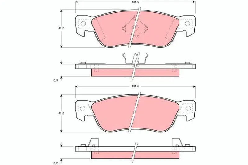 Handler.Part Brake pad set, disc brake TRW GDB768 1