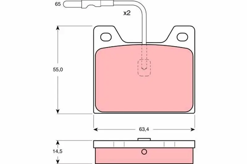 Handler.Part Brake pad set, disc brake TRW GDB803 1