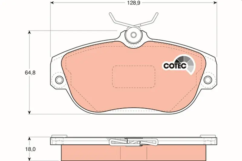 Handler.Part Brake pad set, disc brake TRW GDB837 1