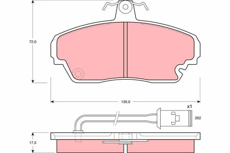 Handler.Part Brake pad set, disc brake TRW GDB851 1