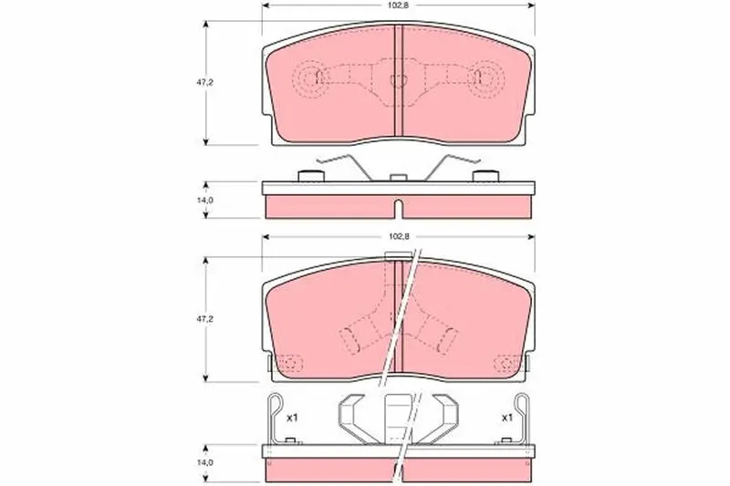 Handler.Part Brake pad set, disc brake TRW GDB886 1