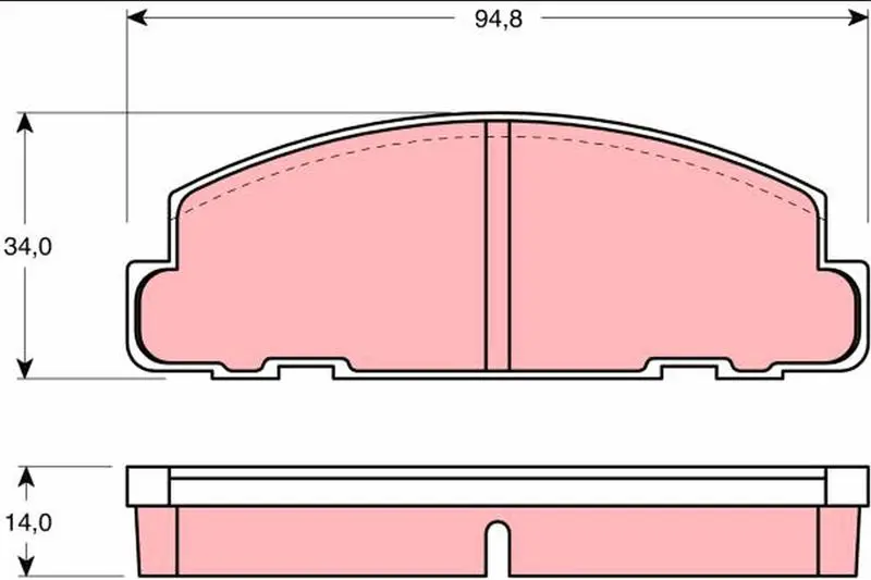 Handler.Part Brake pad set, disc brake TRW GDB888 1