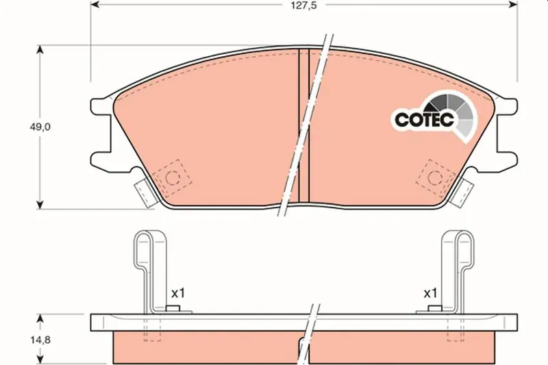 Handler.Part Brake pad set, disc brake TRW GDB893 1