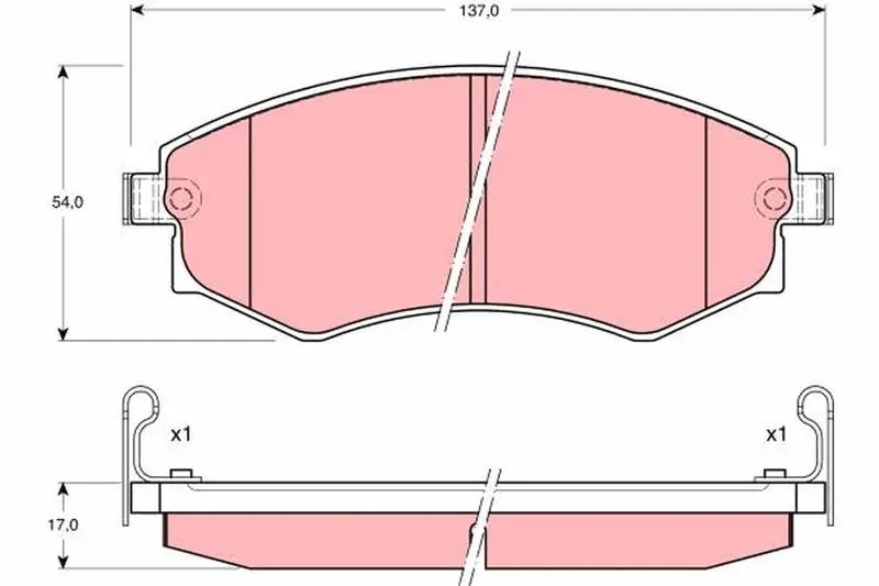 Handler.Part Brake pad set, disc brake TRW GDB895 1