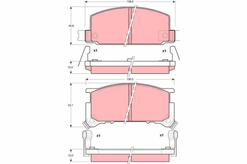 Handler.Part Brake pad set, disc brake TRW GDB898 1