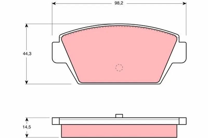 Handler.Part Brake pad set, disc brake TRW GDB945 1