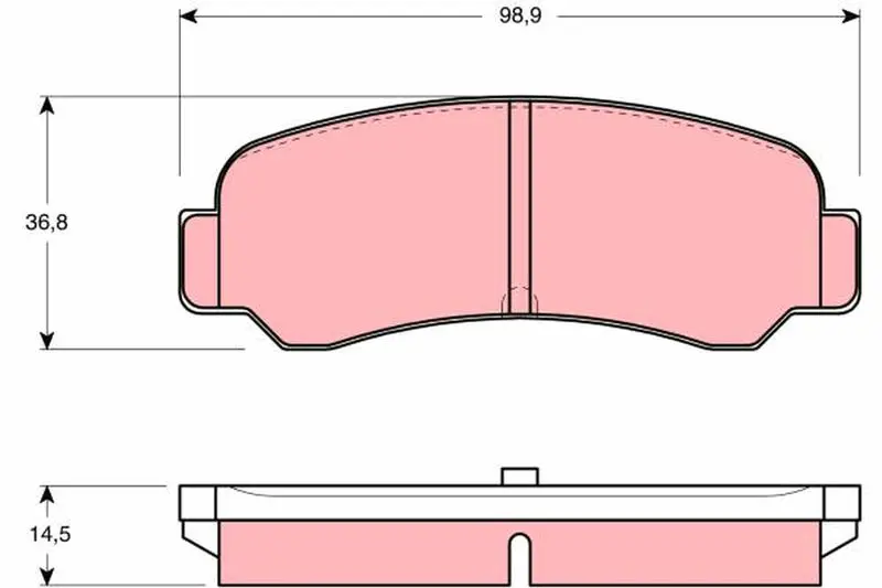 Handler.Part Brake pad set, disc brake TRW GDB946 1