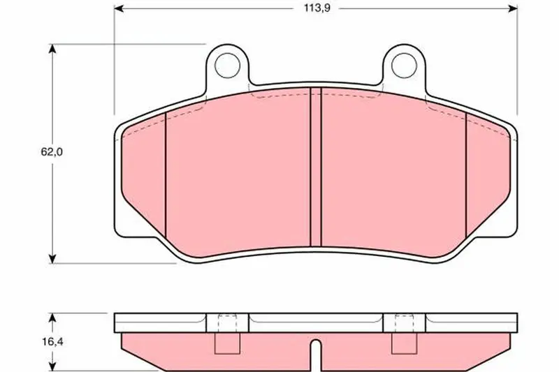 Handler.Part Brake pad set, disc brake TRW GDB970 1