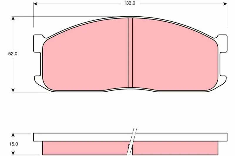 Handler.Part Brake pad set, disc brake TRW GDB983 1