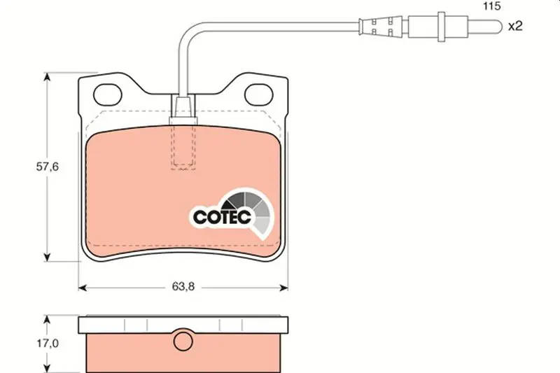 Handler.Part Brake pad set, disc brake TRW GDB985 1