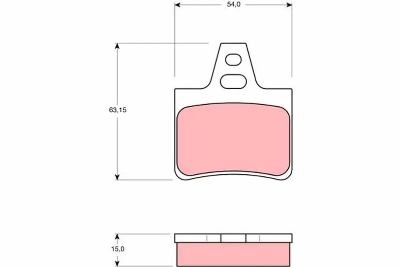 Handler.Part Brake pad set, disc brake TRW GDB986 1