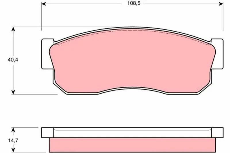 Handler.Part Brake pad set, disc brake TRW GDB988 1