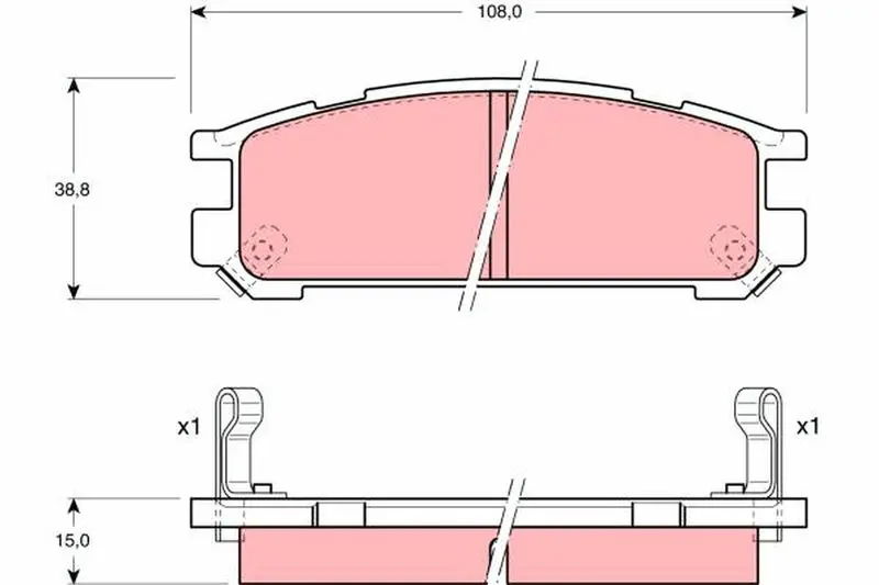 Handler.Part Brake pad set, disc brake TRW GDB990 1