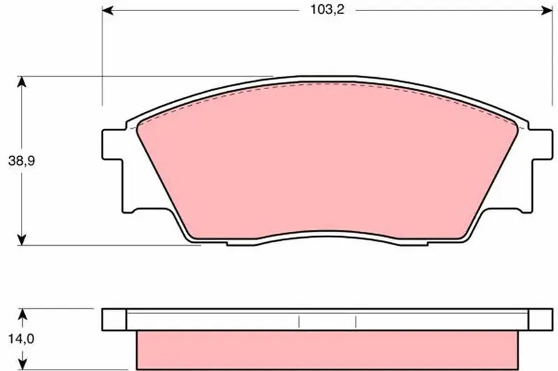 Handler.Part Brake pad set, disc brake TRW GDB991 1