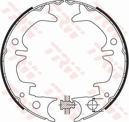 Handler.Part Brake shoe set, parking brake TRW GS8430 1