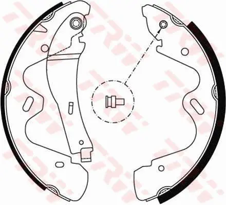 Handler.Part Brake shoe set TRW GS8483 1