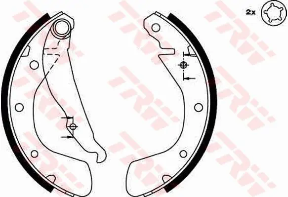 Handler.Part Brake shoe set TRW GS8542 1