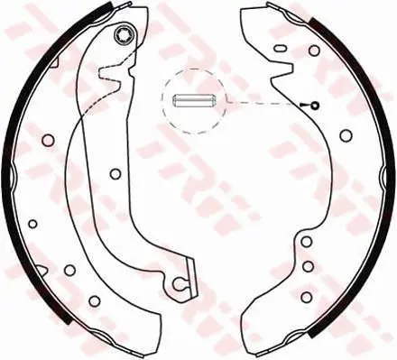 Handler.Part Brake shoe set TRW GS8565 1