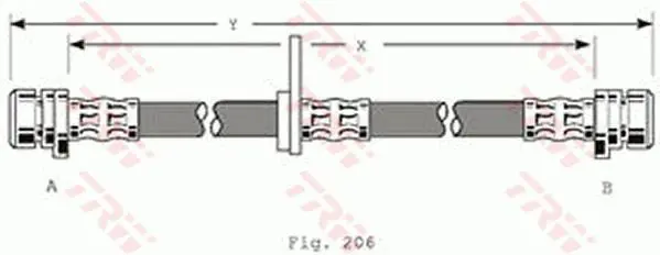 Handler.Part Brake hose TRW PHA172 1