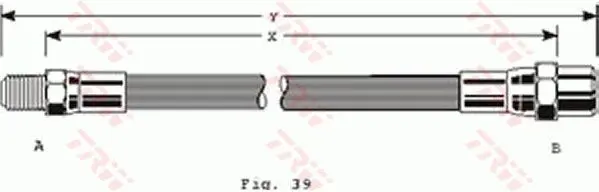 Handler.Part Brake hose TRW PHB201 1