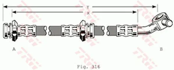 Handler.Part Brake hose TRW PHD210 1