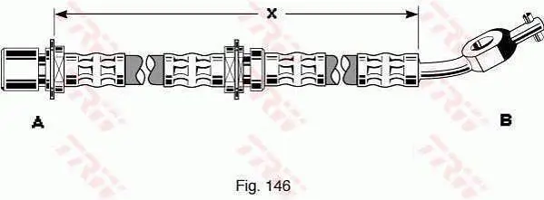 Handler.Part Brake hose TRW PHD282 1