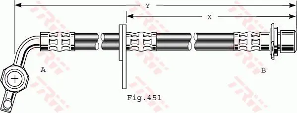 Handler.Part Brake hose TRW PHD477 1