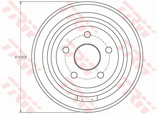 Handler.Part Brake drum TRW DB4407 1