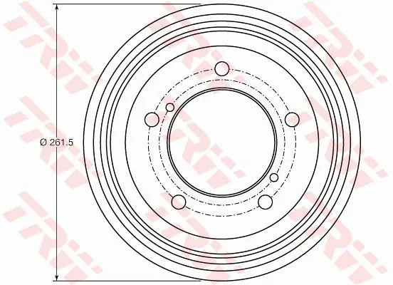 Handler.Part Brake drum TRW DB4421 1