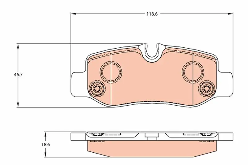 Handler.Part Brake pad set, disc brake TRW GDB2102 1