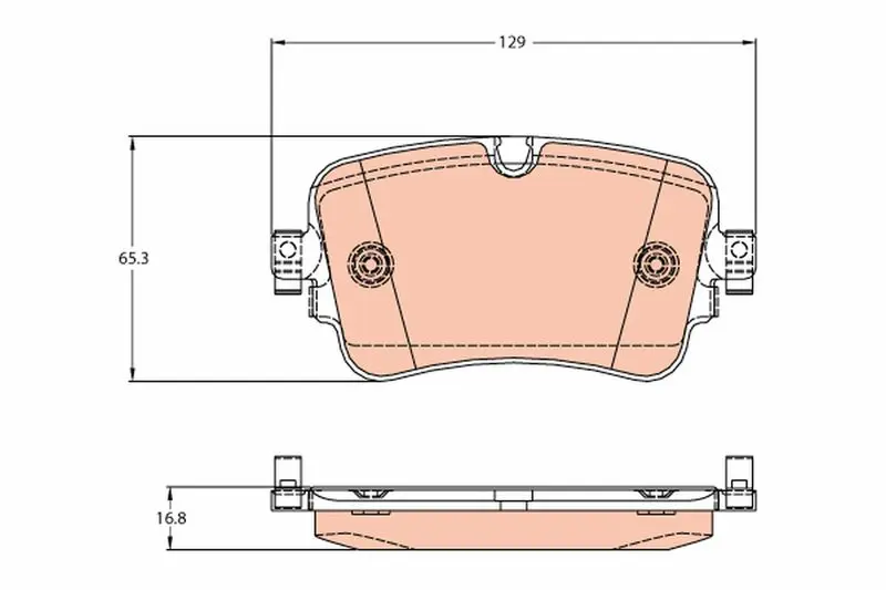 Handler.Part Brake pad set, disc brake TRW GDB2131 1