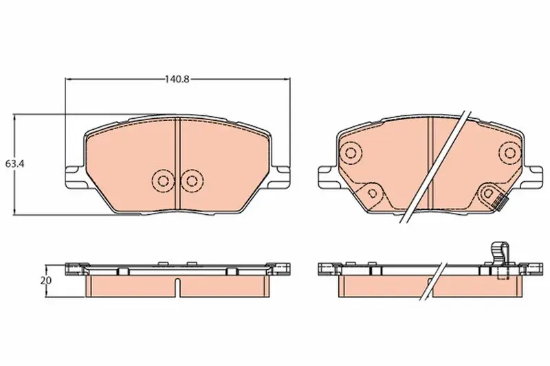 Handler.Part Brake pad set, disc brake TRW GDB3629 1