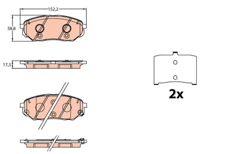 Handler.Part Brake pad set, disc brake TRW GDB3638 1