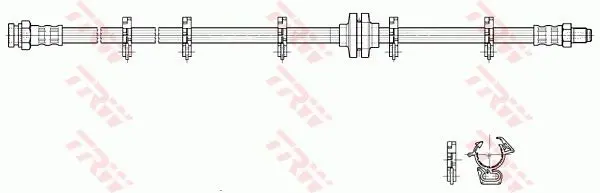 Handler.Part Brake hose TRW PHB225 2