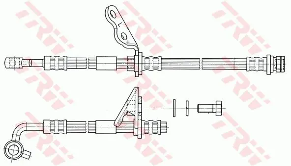 Handler.Part Brake hose TRW PHD1042 2