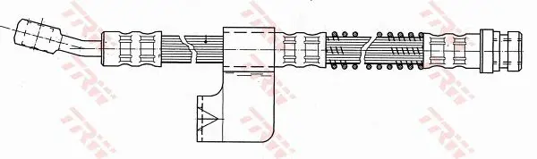 Handler.Part Brake hose TRW PHD618 2