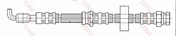 Handler.Part Brake hose TRW PHD644 2