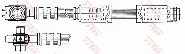 Handler.Part Brake hose TRW PHD946 2