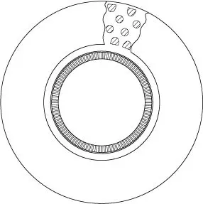 Handler.Part Brake disc TRW DF5094S 1