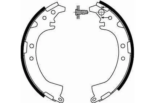 Handler.Part Brake shoe set TRW GS8649 2