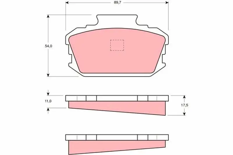 Handler.Part Brake Pad Set, disc brake TRW GDB116 1