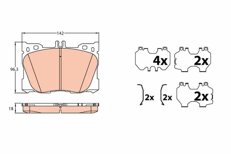 Handler.Part Brake Pad Set, disc brake TRW GDB2150 1