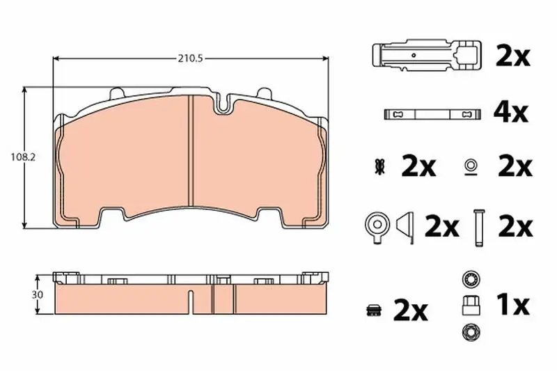 Handler.Part Brake pad set, disc brake TRW GDB5093 1