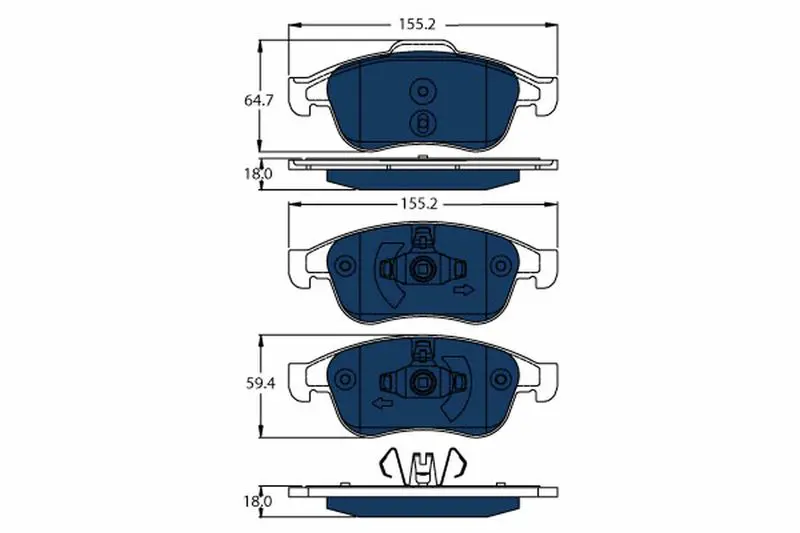 Handler.Part Brake Pad Set, disc brake TRW GDB1789BTE 1