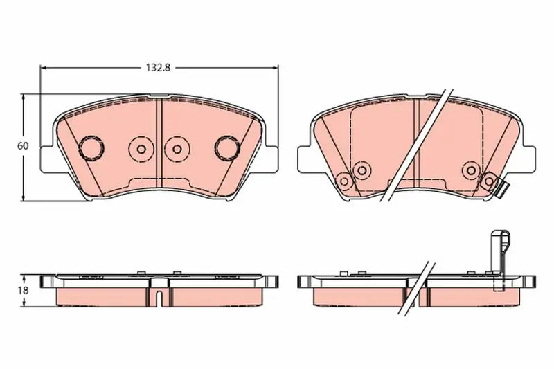 Handler.Part Brake pad set, disc brake TRW GDB3552 1