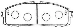 Handler.Part Brake pad set, disc brake AISIN A2N080 1