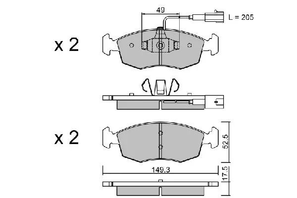 Handler.Part Brake pad set, disc brake AISIN BPFI1007 1