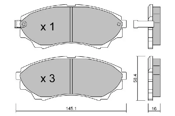 Handler.Part Brake pad set, disc brake AISIN BPFO1909 1